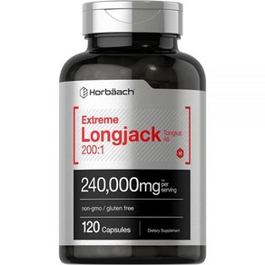 Hobaach 롱jack Tongkat Ali 240000mg 2001 강력한 추출물 120 캡슐 익스트림 남성 기능성 보충제 고농축 허브 포뮬러 GMO 프리 및 글루텐 알약 제, 1개, 120정