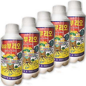 [비료컴퍼니] 대유 부리오(액제500ml) - 웃자람경감 인산가리 비료 식물영양제 복합비료 모두싹 캡마그 모두싹칼마, 5개