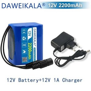 18650 리튬 배터리 팩 용량 12V 충전식 30000mAh DC CCTV 캠 포함