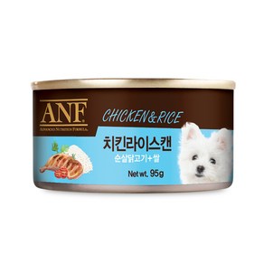 ANF 강아지 캔 간식 치킨라이스 95g, 1개