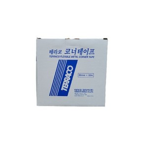 [테라코] 코너테이프 석고보드 합판 판넬 ALC면 코너부위 50mm 30M 코너비드, 1개