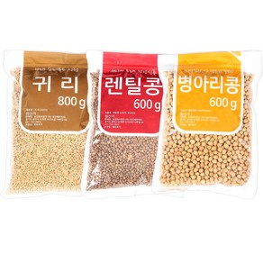 밥선생 귀리+렌틸콩+병아리콩 3종 총 2kg