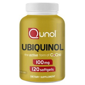 Qunol 퀴놀 유비퀴놀 100mg 120정 코엔자임 코큐텐, 1개