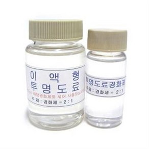 이액형투명우레탄도료+경화제(유리병으로 대체됨) (BP-3039), 100ml, 1개