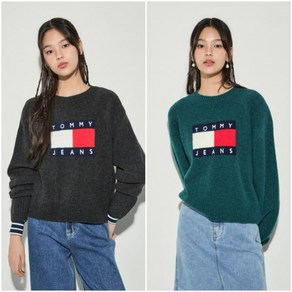 타미진스 여성 릴렉스 플래그 스웨터 T32E7KTO50TWT1 TOMMY JEANS202721