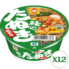 [일본직배]마루찬 그린 타누키 텐소바 컵라면(East) 12개입, 1세트