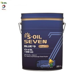 S-OIL 7 BLUE #9 CI 15W-40 20L 디젤엔진오일, 1개