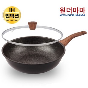 [세트상품] 국내산 원더마마 헤스티아 블랙 IH인덕션 궁중팬 28cm + 유리뚜껑 28cm ( 평일 오후 2시 이전 주문건 ), 궁중팬 28 + 유리뚜껑 28, 1개