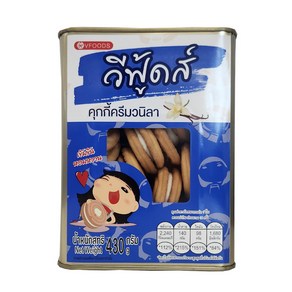 태국 VFOODS 화이트 쿠키 430g 과자 간식 스낵 / Cookies with White Ceam, 1개