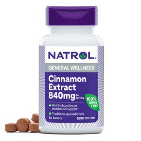 나트롤 Natol 시나몬 840mg 태블릿 80정, 1개