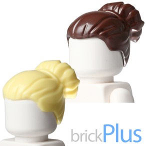 레고 부품 헤어 올림 머리 닥터 할린 퀸젤 (70912) - 금발 다크브라운 Minifig Hai Female with Lage High Bun 6158322 27186, 1개