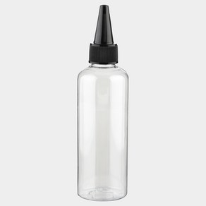 블랙 뾰족캡 투명 용기 100ml 플라스틱 화장품용기 공병 소분병 여행, 50개