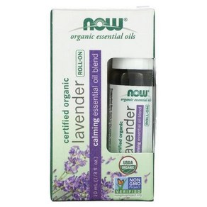 나우 푸드 NOW Foods 오가닉 라벤더 오일 롤온 10ML 1 3FL oz), 1개