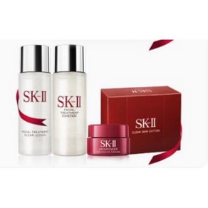 [백화점상품] sk2 클리어30ml+피테라30ml+탄력크림2.5ml x 2 세트 / sk2 화장솜30매 포함 / sk2 휴대용, 1개