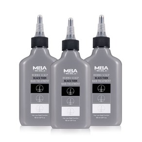 MBA 탈모완화 탈모기능성 손상모 집중케어 모발아 더마 스칼프 블랙턴 헤어 트리트먼트 150ml, 3개