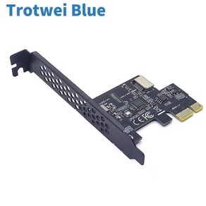 PCI Expess 2.0 X1 USB 3.2 Gen1 TYPE-E 카드 전면 C타입 어댑터 라이저 A-KEY 5Gb 확장, 한개옵션0, 1개