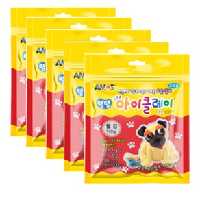 아모스 탱탱 아이클레이 파우치 5p, 빨강, 5개