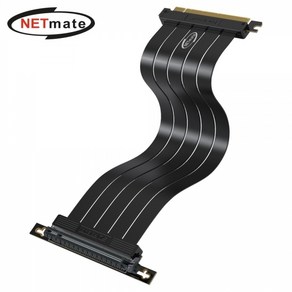 넷메이트 NM-DPC1721 PCI-E 4.0 라이저 케이블 300mm (블랙/90도), 1개