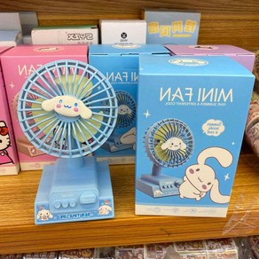 산리오 헬로 키티 쿠로미 탁상용 탁상형 선풍기 충전 전기 상하 조절 가능 3 단 기어 EW2724187, Cinnamooll