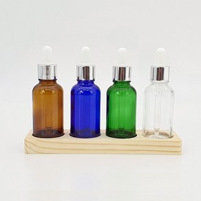 갈색 유리 공병 은색 금속캡 스포이드 아로마 오일 화장품 30ml, 1개, S_스포이드30ml_갈색