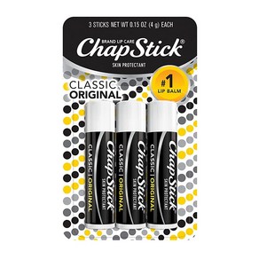 ChapStick 클래식 립밤 오리지날 0.15온스 3개입 178443, 3 Count (Pack of 1)