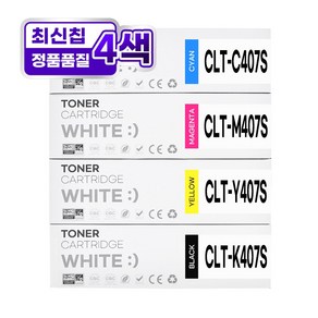 삼성호환토너 CLP-325K CLP-325WK CLX-3185WK CLX-3185FW CLX-3180K, 1개, CLT-407S 4색 세트