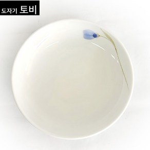 [토비] 청꽃 고백자 원찬기 4호 (가로 15.5 cm), 1개