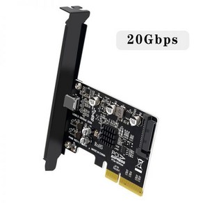 USB PCIE 카드 유형 C PCI-Expess 4X-USB 3.2 Gen 2X2 (20Gbps) ASM3242 칩셋 (Windows 8/10/Linux 용), 01 YELLOW, 한개옵션0