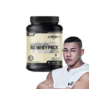 NS포대유청 쿠키앤크림맛 WPC 93% 유청단백질 단백질보충제, 1개, 1kg