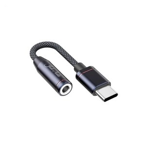 Fiio JA11 USB C 타입-3.5mm 이어폰/헤드폰 어댑터 USB C 케이블-3.5 오디오 보조 케이블 c 형 단자를 지원하는 휴대전화 검은색 은색, JA11 검은색