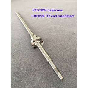 SFU RM 1604 볼 스크류 200 300 400 500 600 mm 압연 볼 스크류 CNC 부품 용 단일 볼 너트 포함 BK/BF12 표준 엔드 가공, 01 200mm, 1개