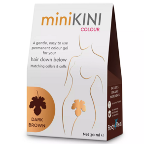 비키니 음모 염색약 MiniKINI 퍼머넌트 컬러 다크 블론드 브라운 블랙