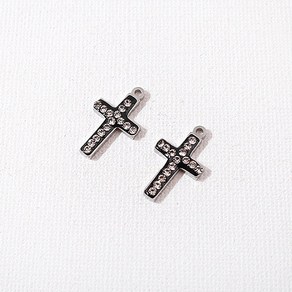 비즈아이 [8-023-04]써지컬스틸 펜던트 큐빅십자가 11x18.5mm 1개