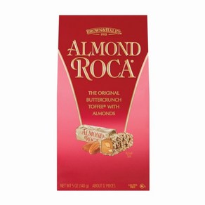 Bown & Haley Almond ROCA Stand-Up Box The Oigina 브라운 & 헤일리 아몬드 ROCA 스탠드업 박스 아몬드가 들어간 오리지널 버터크런치 토피, 1개, 141g