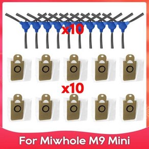 로봇청소기악세서리 Miwhole M9 Mini 로봇 청소기 회전 사이드 브러시 먼지 봉투 교체 부품 및 액세서리에 호환됩니다., 없음, 8) Set I