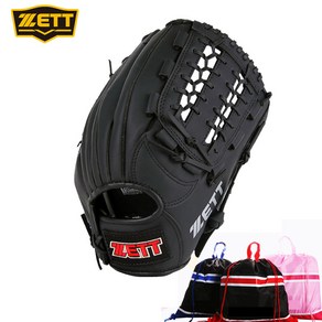 ZETT 제트 아동용 야구 글러브 - 12인치 블랙 합성피혁 올라운드 - 짐색 증정 / 2개 이상구입시 안전야구공 증정, 1개, 블랙(우투)