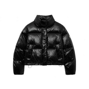 마리떼 패딩 W GLOSSY DUCK DOWN CROP PUFFER black 358138