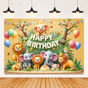 숲 배경 현수막 포토존 정글 동물 다채로운 귀여운 만화 어린이 생일 파티 장식 배너 선물 아기 촬영 소품, [05] 240x180cm, [04] 숲 배경 현수막 어린이집 유치원 행사 포토존