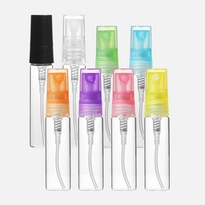 향수용기 PP캡 컬러풀 스프레이 각색 5ml 유리공병 휴대용, 하늘, 1개