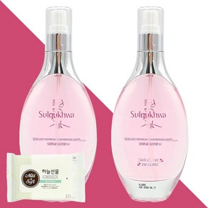 설국화 퍼퓸 리프레쉬 샤워코롱 샤인로즈 150ml 2개(+하늘선물 물티슈 10매), 2개