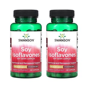 스완슨 소이 대두 이소플라본 750mg 60캡슐 2병 Soy Isoflavones