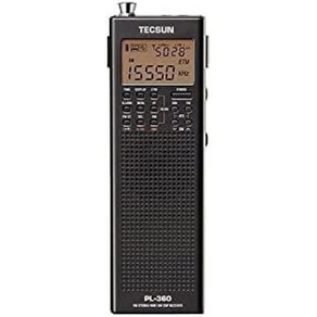 텍선 TECSUN 단파 AM FM 라디오 자이로 안테나 휴대용 pl360 블랙 일본 발매, 기본