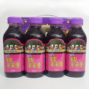 창조플러스몰 성찬포도즙 (1BOX 4병) 성찬포도주 성찬식 포도즙, 500ml, 4개