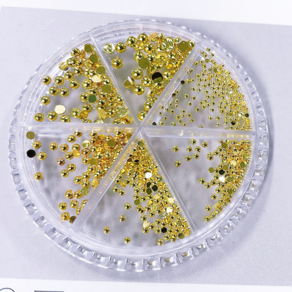 고네일 / 반볼참 세트 / 평볼참 6사이즈 골드 실버 로즈골드 / 네일 젤네일 아트 재료 / 당일발송 / 볼참세트 / 네일볼참세트, 1세트, 01. 골드