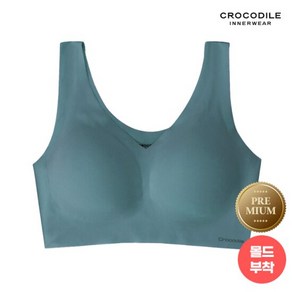 (백화점 상품) [크로커다일] 프리미엄 나이론 V넥 런닝 프리커팅 브라 그린 839839, M