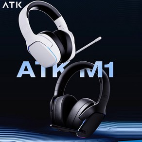 [cy] ATK M1/M1 SE 게이밍 헤드셋 PC 헤드폰 무선3모드 ENC노이즈캔슬링 CSGO 발로란트 FPS 게임플레이어전용 1200mah, M1 SE버전, 화이트