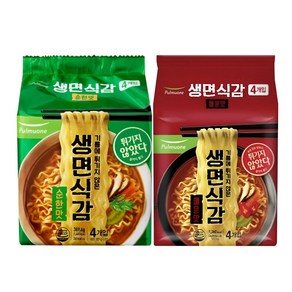 풀무원 생면식감 매운맛4입(383.6g) 1개 순한맛4입(389.6g) 1개