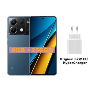 POCO X6 5G Snapdagon 7s Gen 2 12GB 256GB 120Hz Flow AMOLED 디스플레이 스마트폰 64MP 카메라 OIS, 04 8GB 256GB Blue