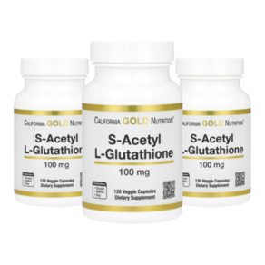 S Acetyl L Glutathione 캘리포니아골드뉴트리션 S-아세틸 L-글루타치온 100mg, 120정, 3개