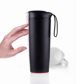 일본 매직 락 머그(MAGIC LOCK MUG)텀블러 물병, 블랙, 1개